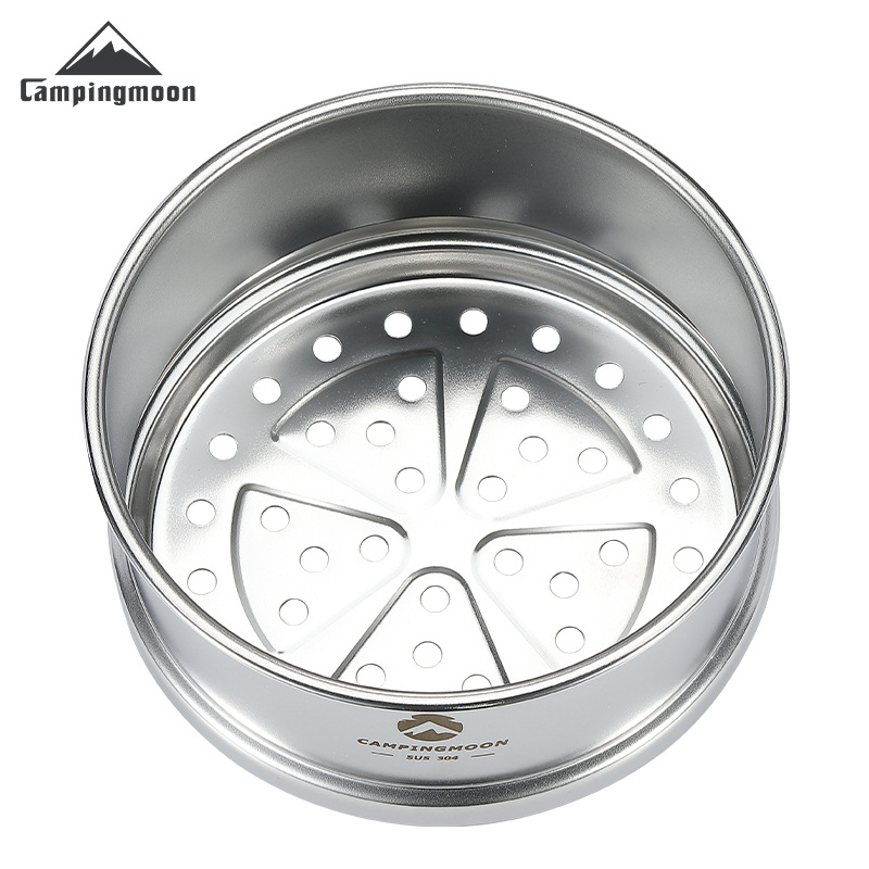 Outdoor Camping Dining Set - CAMPINGMOON 600ml Edelstahl Tragbares Camping-Schüssel-Set mit