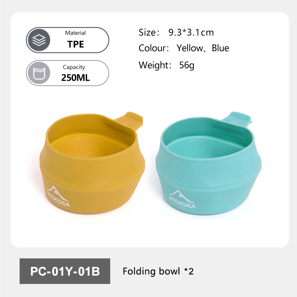 Outdoor Camping Dining Set - Widesea Camping 250 ml Weiche Falttasse