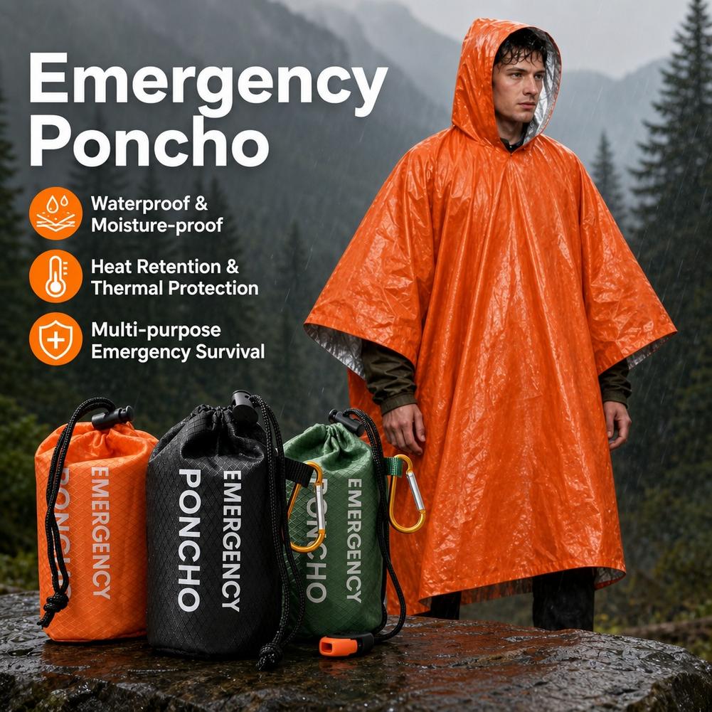 Tragbares Notfall-Regenponcho- – Camping Rain Poncho Bewertung und Preis